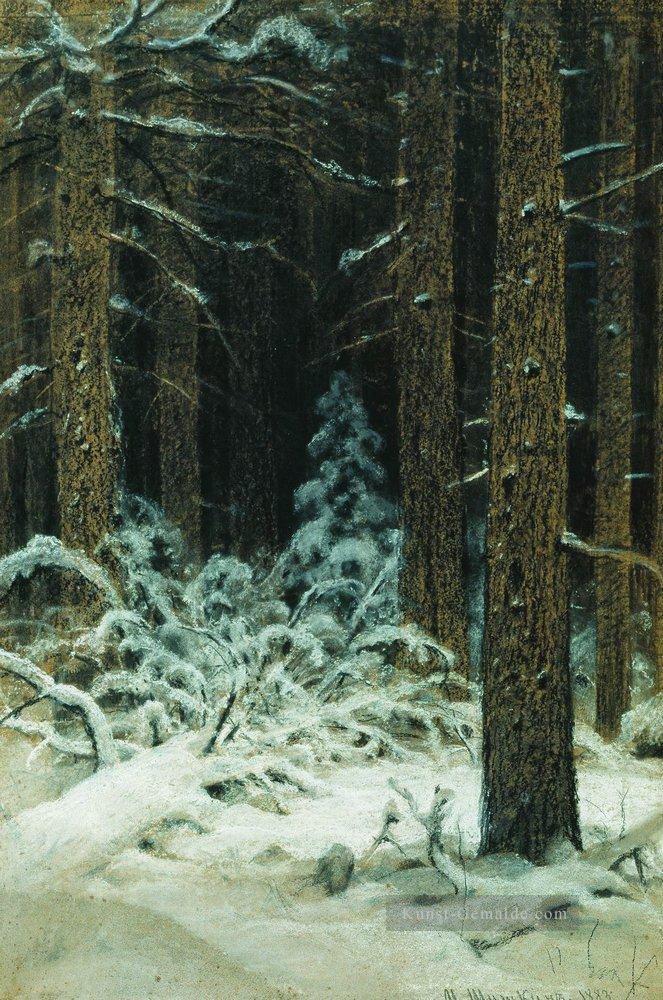 im Winter 1883 klassische Landschaft Ivan Ivanovich Wald Ölgemälde
